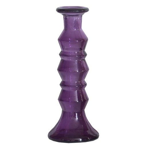 [KK.80017] Kitsch Kitchen candle holder recycled glass purple
