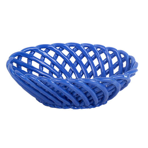 [KK.80021] Kitsch Kitchen basket porcelain oval Streetstyle blue S
